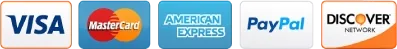 Accepted payments: Visa, Mastercard, American Express, PayPal, Discover